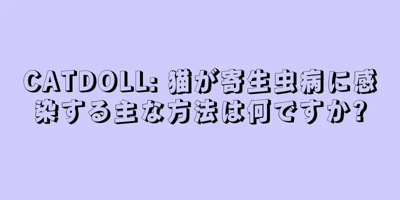 CATDOLL: 猫が寄生虫病に感染する主な方法は何ですか?