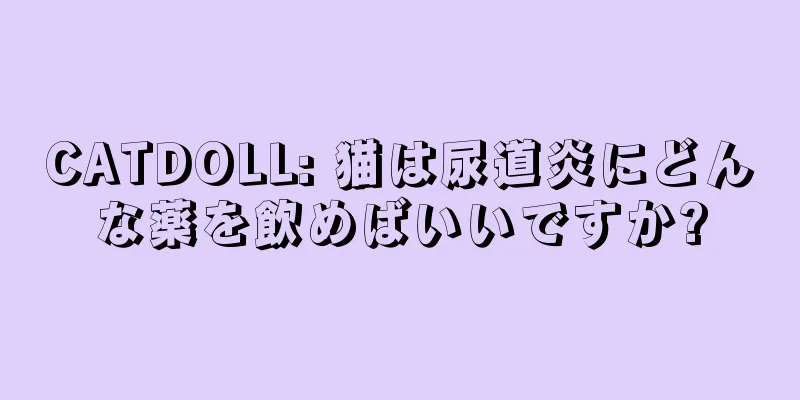 CATDOLL: 猫は尿道炎にどんな薬を飲めばいいですか?