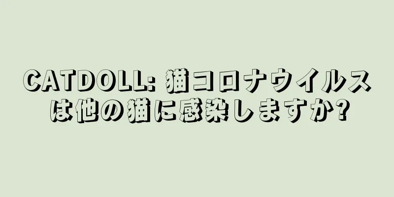 CATDOLL: 猫コロナウイルスは他の猫に感染しますか?