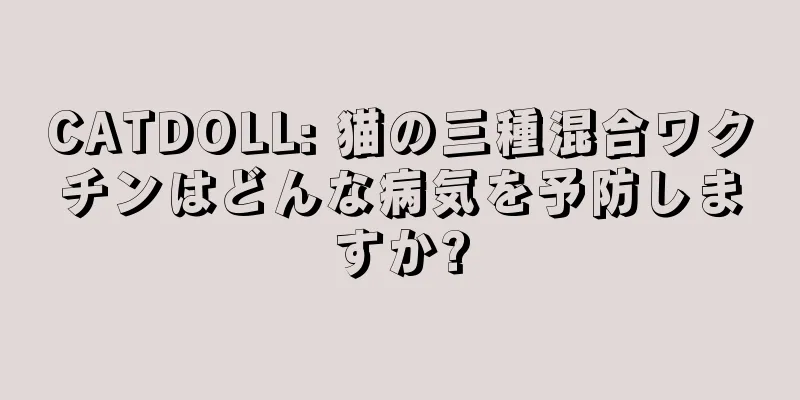 CATDOLL: 猫の三種混合ワクチンはどんな病気を予防しますか?