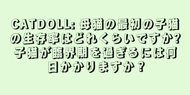 CATDOLL: 母猫の最初の子猫の生存率はどれくらいですか?子猫が臨界期を過ぎるには何日かかりますか？